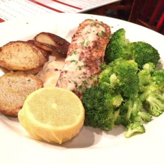 Seven Grain Crusted Salmon.